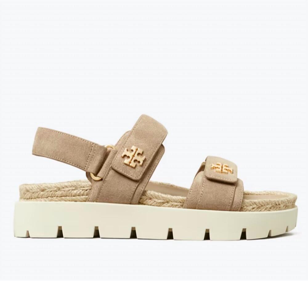 NEW TORY BURCH women's kira rope sport sandal in ceramic/taupe - Picture 3 of 4